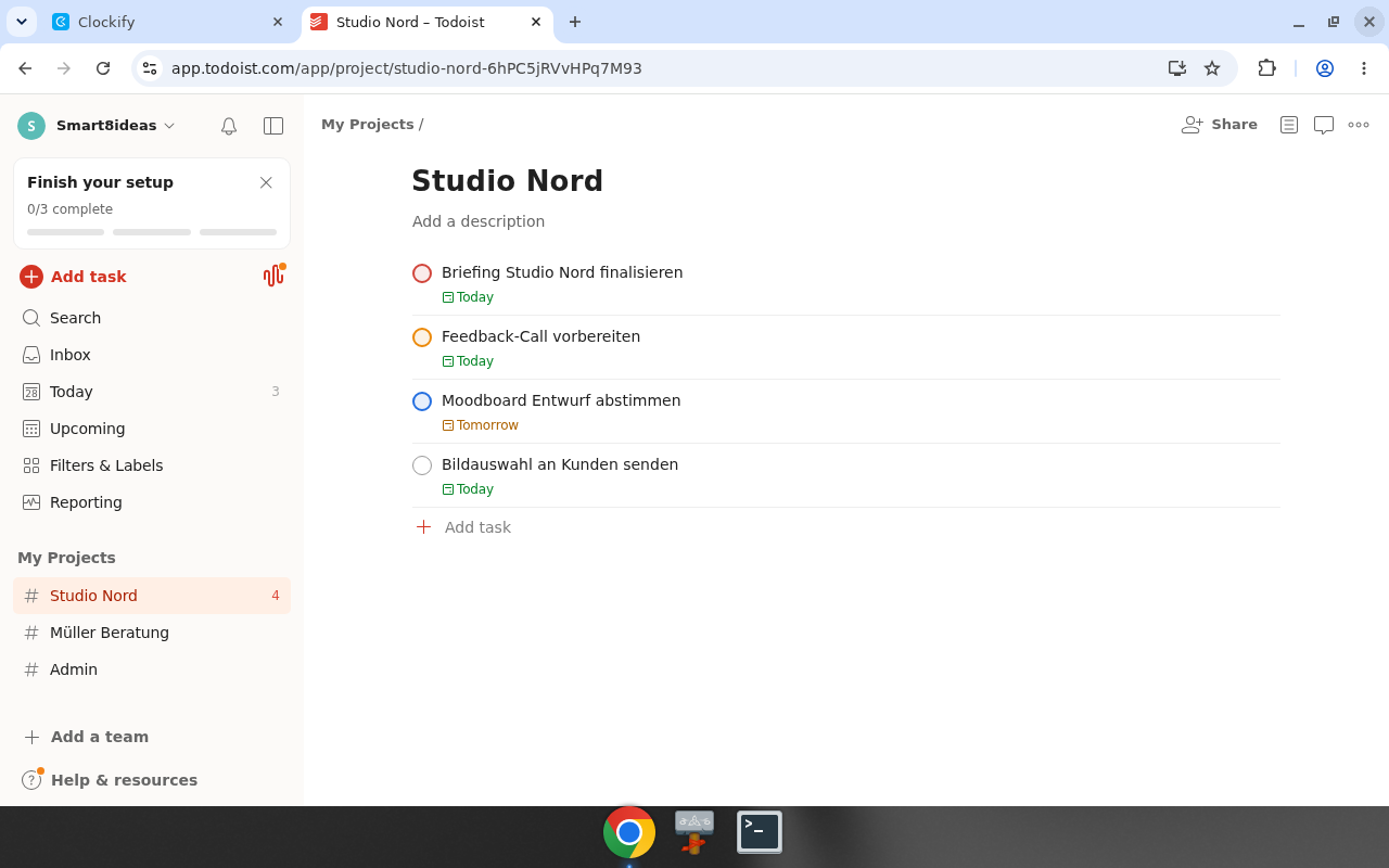 Todoist – Liste. Real UI from a free/trial account