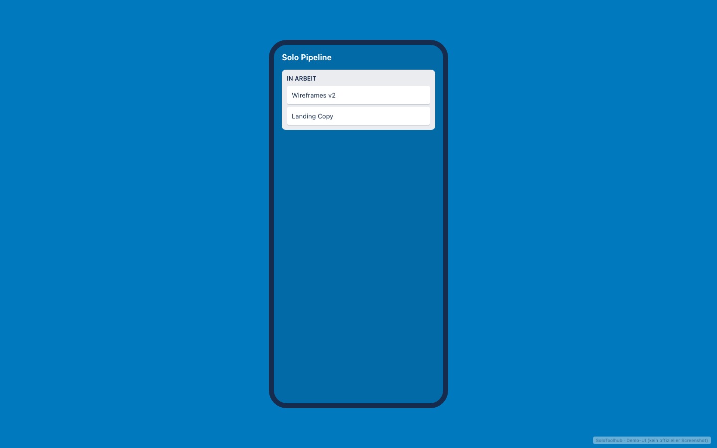 Trello – Mobile (Demo-UI mit Freelancer-Demodaten, kein offizieller Screenshot)